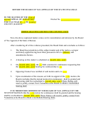 Order Granting Motion For Continuance - Kansas Board Of Tax Appeals