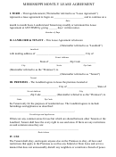Fillable Mississippi Monthly Lease Agreement Template Printable pdf