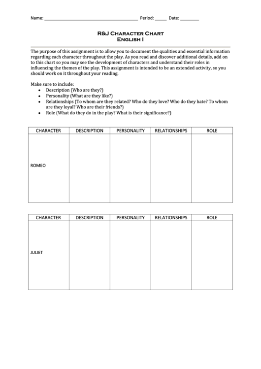 Character Chart Printable Pdf Download