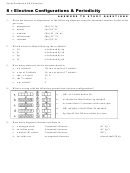 Electron Configurations - Periodicity Questions And Answers