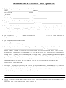 Fillable Massachusetts Residential Lease Agreement Template Printable pdf