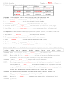 Spanish Quiz Template With Answer Key