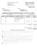 Tax Invoice Template (sample)
