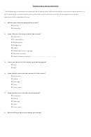 Sample Event Survey Questionnaire Template