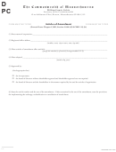Articles Of Amendment Form - The Commonwealth Of Massachusetts