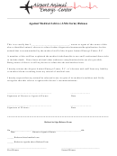 Airport Animal Emergi-center Against Medical Advice (ama Form) Release