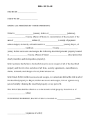 Property Bill Of Sale Template