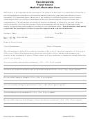 Pace University Travel Course Medical Information Form
