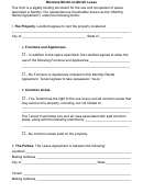 Montana Month-to-month Lease Form