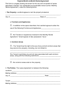 Virginia Month-to-month Rental Agreement Template