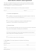 Idaho Month To Month Lease Agreement Template