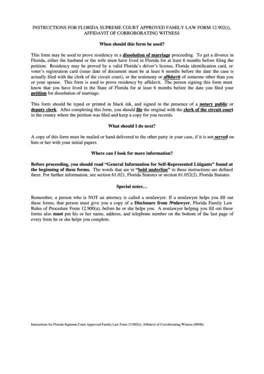 Fillable Affidavit Of Corroborating Witness Printable pdf