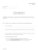 Addition To Exemption Application Form