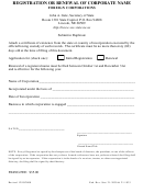 Registration Or Renewal Of Corporate Name Foreign Corporations - Nebraska Secretary Of State