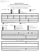 Form Dr 2698 - Verification Of Vehicle Identification Number