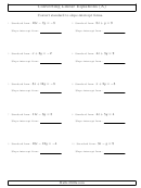 Converting Linear Equations Worksheet Template Printable pdf
