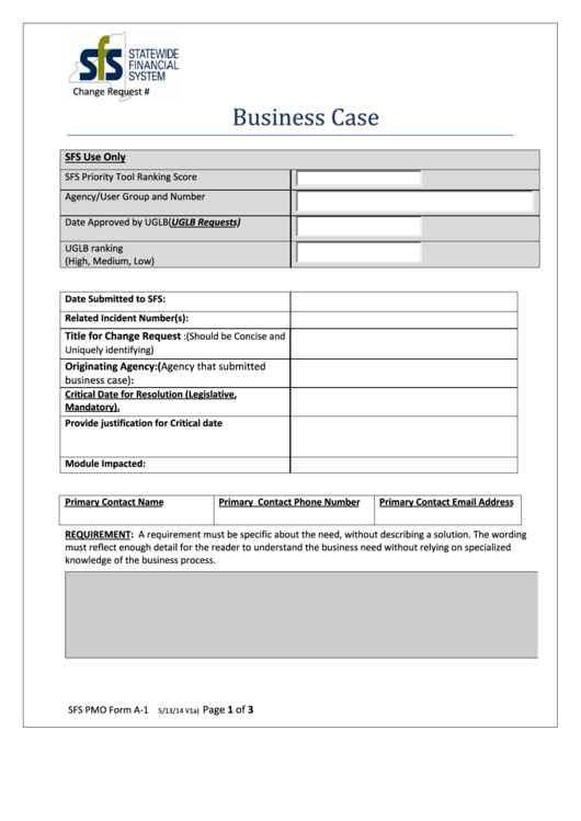 Business Case Printable pdf
