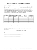 Equipment Rental Agreement (lease) Template