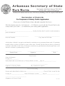 Declaration Of Domicile For Purposes Of Notary Public Application