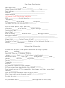 New Home Questionnaire Template