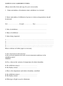 Sample Loan Agreement Form