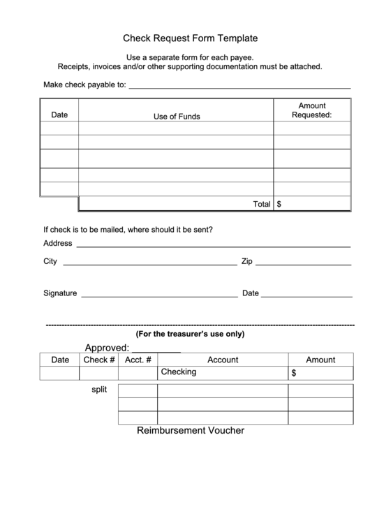 Fillable Check Request Form Template Printable pdf