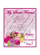 Greeting Card Template - Happy Sweetest Day