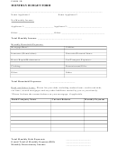 Monthly Budget Form