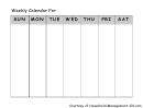 Weekly Calendar For