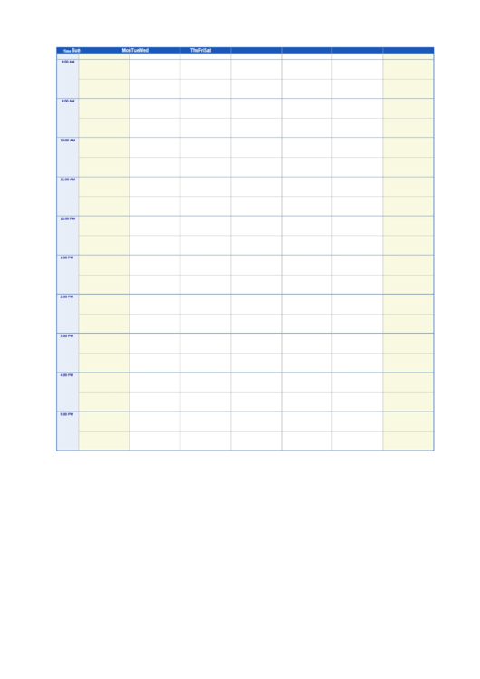 Weekly Schedule Planner Template Printable pdf