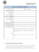 Project Training Plan Template