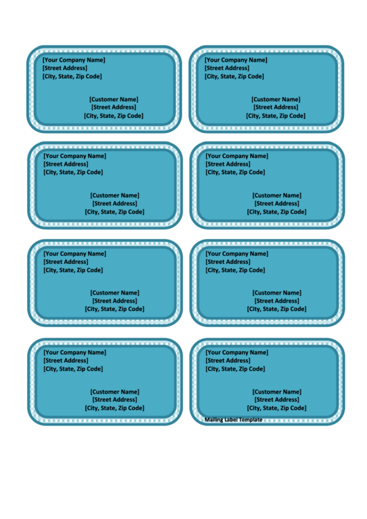 Mailing Label Template 8 Per Page Printable pdf