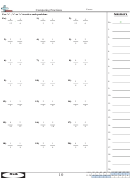 Comparing Fractions Worksheet With Answer Key Printable pdf