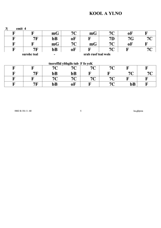 Only A Look Jazz Chord Chart Printable pdf