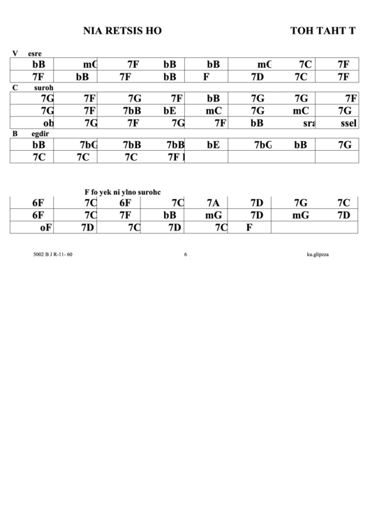 Oh Sister Aint That Hot Jazz Chord Chart Printable pdf