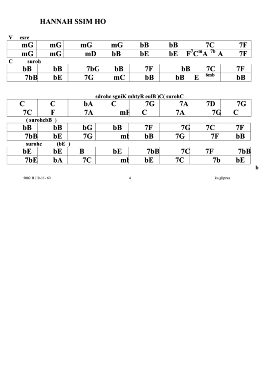 Oh Miss Hannah Jazz Chord Chart Printable pdf