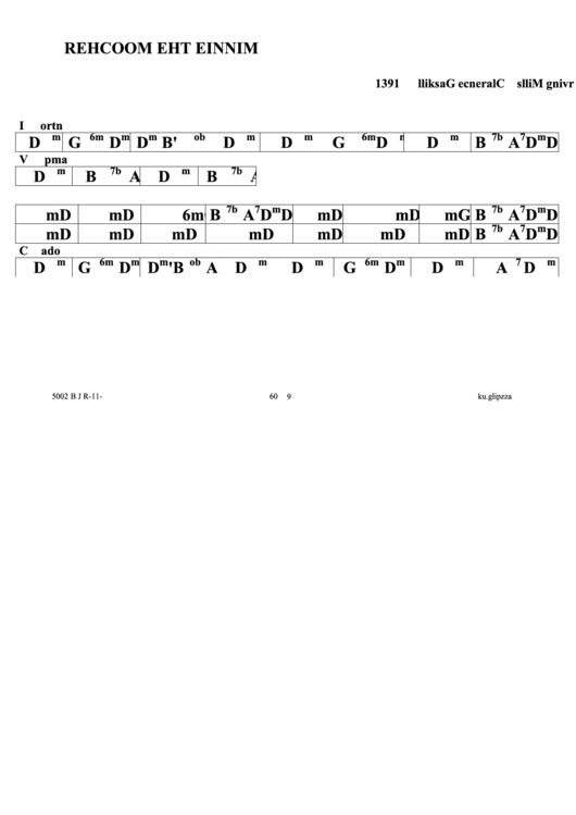 Minnie The Moocher Jazz Chord Chart Printable pdf