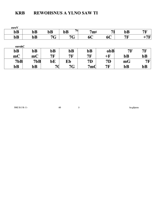 It Was Only A Sunshower Jazz Chord Chart Printable pdf