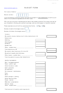 Budget Form - New Zealand Insolvency And Trustee Service - 2016