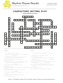 Characters, Setting, Plot Crossword Puzzle