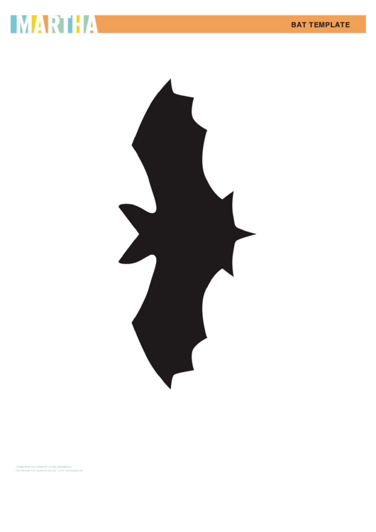 Black Bat Template Printable pdf