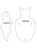 Bat Body And Wing Craft Template
