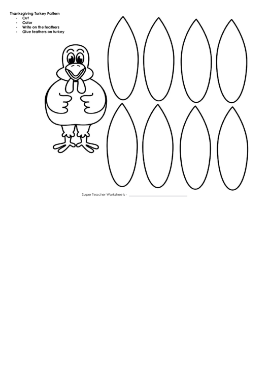 Thanksgiving Turkey Pattern Template Printable pdf