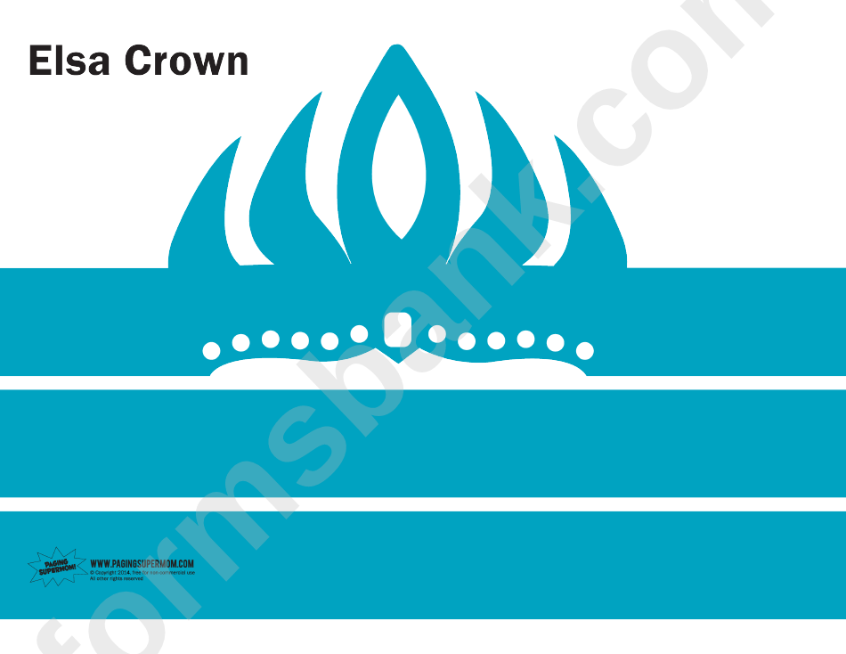 Frozen Elsa & Anna Crown Templates