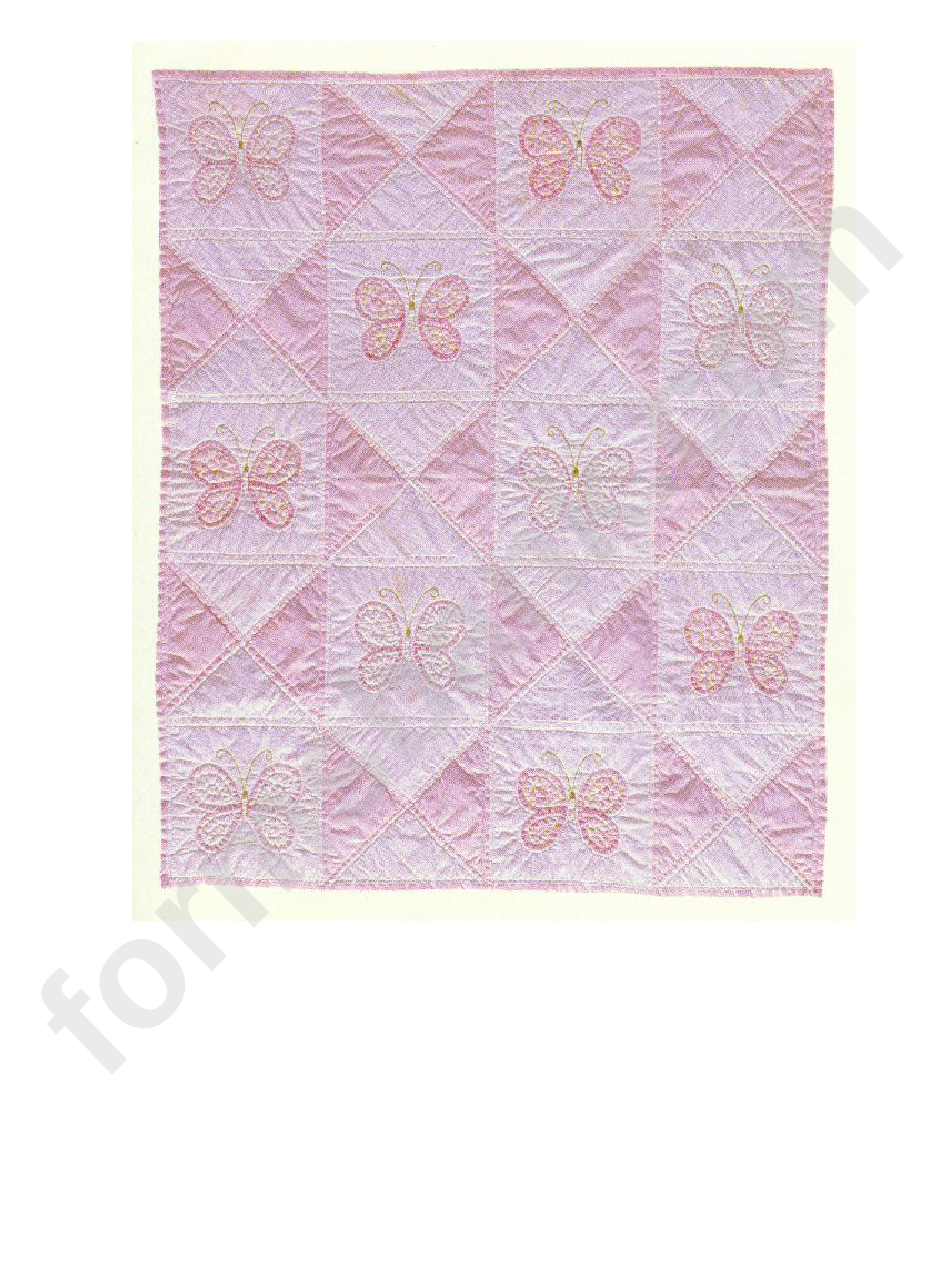 Butterfly Crib Quilt Template