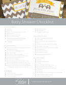 Baby Shower Checklist