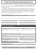 Credit Card Charge Authorization Form