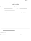 Office Supply Request Form Isu Meridian