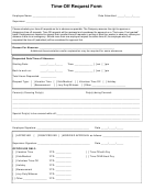 Time Off Request Form