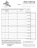 Petty Cash Log Template And Request For Additional Funds